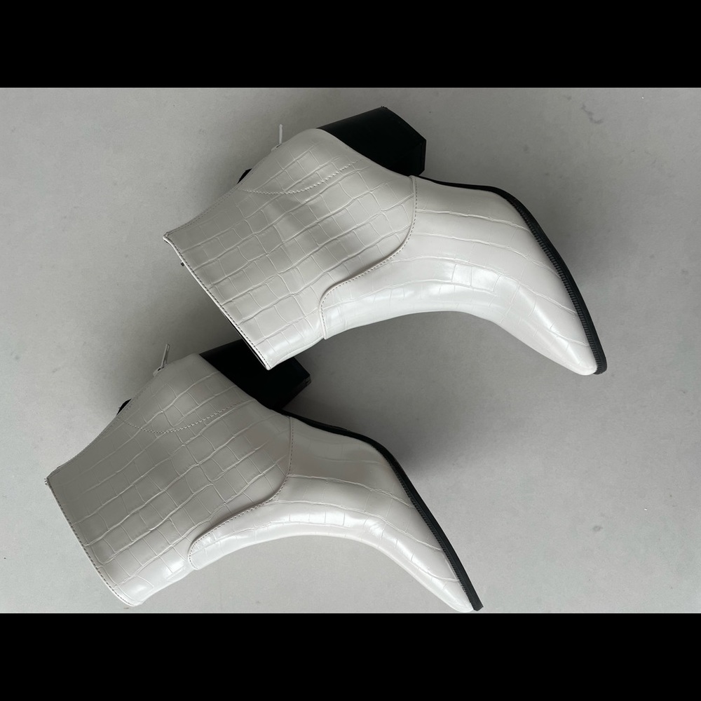 Brand New white statement boots